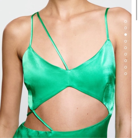 Zara Asymmetric satin effect dress - Picture 8 of 16